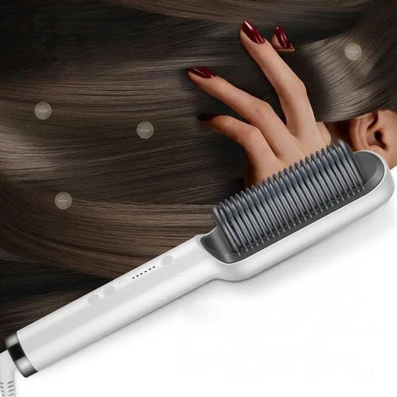 Escova de cabelo alisadora, bivolt - Futuro Tech